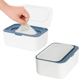 Refillable Wipes Dispenser Tissue Storage Case with Lid Blue