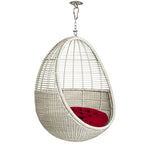 110cm Round Chair Cushion Hanging Egg Chair Cushion Swing Chair Seat Pad Relax Cushion Wine Red