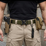 Nylon Tactical Belt Quick-Release for Outdoor Work Army Green