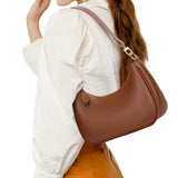 Shoulder Bag with Chain and Strap Design – Underarm Purse Handbag for Women Brown