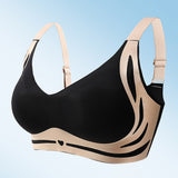 Wireless Push-Up Bra for Women Adjustable Full Coverage Bra Black