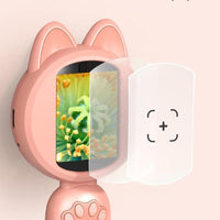 Kids Portable Microscope Mini Digital Microscope with LED Lights Pink