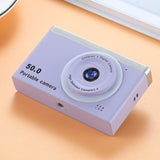 8X Zoom Digital Camera Point And Shoot Camera with 32GB Memory Card for Students Purple