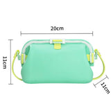 Silicone Beach Bag Foldable Waterproof with Handle for Camping Seaside Green