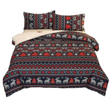 Christmas Pattern Bedding Set Xmas Style Duvet Cover Pillowcase  Home Decor Style 3