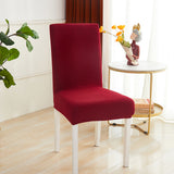 4 Pack Stretch Chair Covers Elastic Dining Chair Slipcovers Red