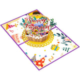 3D Pop-Up Happy Birthday Card with Envelope Unique Greeting Card Gift Style 3