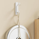 4 PCS Stainless Steel Double Adhesive Hooks with 3kg Capacity White
