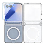 Case and Screen Protector Compatible With Samsung Galaxy Z Flip 8 with Hinge Cover Clear