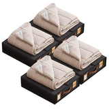 4Pcs Set Bed Sheet Organizers Bedding Storage Bags Black