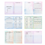 Monthly Budget Planner with Expense Tracker Notebook Undated Bill Organizer Account Book Purple