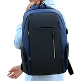 Travel Laptop Backpack with USB Charging Port – Fits 15.6 Inch Laptop School Bag Blue