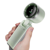 Portable Handheld Turbo Fan with 5-Speed Settings Mini Travel Fan for Beach and Outdoor Use Green