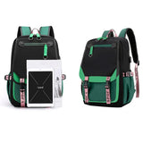 Girls Backpack for Middle School Students with USB Charging Port Green