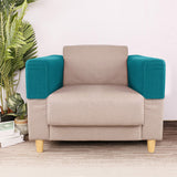 2PCS Universal Chair Arm Protector Covers for Furniture Peacock Blue