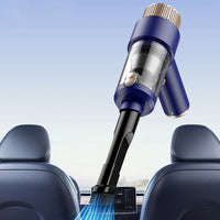 4-in-1 Handheld Car Vacuum Cleaner Portable Cordless Air Duster with LED Light for Car Home Office Blue