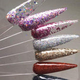 100 PCS Clear Nail Sticks with Ring Nail Art for Polish Display Almond Shapes