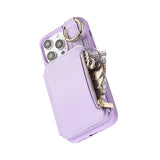 PU Leather Phone Case Crossbody Phone Cover Wallet Purse with RFID Blocking Card Holder Purple