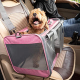 Washable Pet Carrier for Large Cats and Dogs Travel Pink