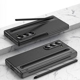 Shockproof Case For Samsung Z Fold 7 with Pen Holder Full Coverage Hinge Protection Black
