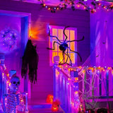 7M Solar Strawberry String Lights Waterproof Christmas LED Holiday Decor - Purple and Orange
