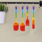 9 PCS Silicone Spatula Set Non-Stick Baking Utensils with Ergonomic Grip Mix Color