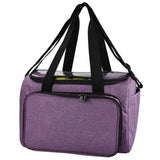 Yarn Storage Bag Wool Tote with Hooks Needles & Accessories Organizer Purple
