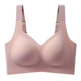 Bras for Women Supportive Wireless Push Up Bra Full Coverage No Underwire Seamless Plus Size for Women Rose Red