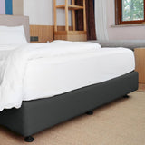 Elastic Box Spring Cover 4 Sides Wrap Around Bed Skirt Gray