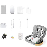 Portable Cord Organizer Travel Electronic Organizer Case for USB Cable Chargers Grey