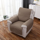 Recliner Chair Cover Couch Protector Slipcover with Elastic Straps Khaki