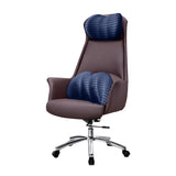 2Pcs Set Lumbar Neck Support Pillow Memory Foam Cushion for Car Office Chair Seat Blue