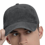 Casual Baseball Cap Adjustable Classic Sport Cap Solid Golf Dad Hat Black