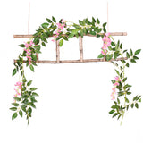 4PCS Artificial Silk Wisteria Vine Hanging Garlands 1.8m for Home & Garden Decoration Pink