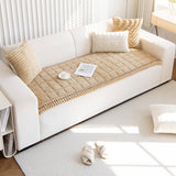 Dog Couch Cover Washable Fuzzy Pet Cushion Khaki