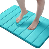 3 Pieces Set Water Absorption Bathroom Floor Mats Non-Slip Bath Mats Light Green