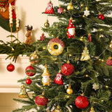 60 PCS Christmas Donut Santa Gnome Ball Hanging Ornament Set Style 1