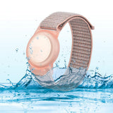 2PCS Protective Cover Wristband Nylon Air Tag Band Anti-lost for Airtag Beige