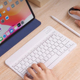 Ultra-Slim Portable Wireless Bluetooth Keyboard & Mouse Combo for Tablets and Laptops White
