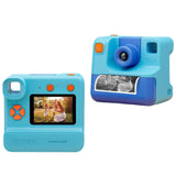 1080P Kids Instant Print Camera Digital Video Cameras with Print Papers and 32GB TF Card Blue