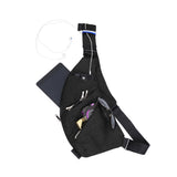Multifunctional Anti-theft Sling Chest Pack Crossbody Bag Black