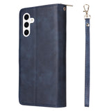 Leather Wallet Flip Case Compatible With Samsung S26 Series Blue
