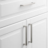 4PCS 12mm Square Stainless Steel Kitchen Cabinet and Door Handle Silver