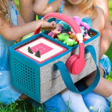Portable Felt Cloth Storage Bag for Musical Speakers Blue
