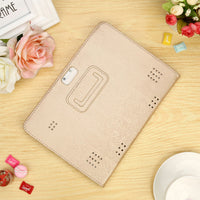 10-10.1 Inch Universal Tablet Case with 360° Rotatable Stand Gold
