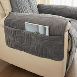 Recliner Chair Cover Sofa Slipcover Couch Protector with Side Pocket Dark Grey