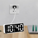 Small Digital Alarm Clock with 5 Dimmers & 5 Alarm Volumes White