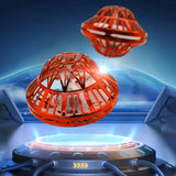 Flying Orb LED Hover Ball Toy – Galaxy Boomerang Spinner with Lights Red