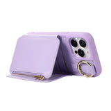 PU Leather Phone Case Crossbody Phone Cover Wallet Purse with RFID Blocking Card Holder Purple