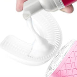 Electric 6 Modes Whole U Shaped Whole Mouth Brush Toothbrush for Adults Pink